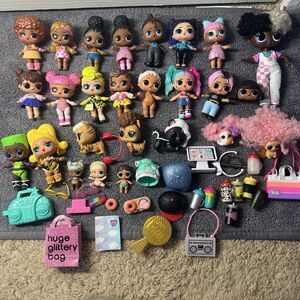 LOL Surprise Doll Huge Lot OMG Dolls, Pets Accessories 25+